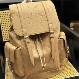 Designer Leather Backpack Black Bag Luxury Totes Handbag Womens Mens Schoolbag Yellow Backpacks Fashion Jumbo Bags Letter Knapsack Lady Travel Bag CXG240483-25