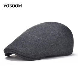 Caps Voboom Cotton Men Women Soft Beret Flat Cap Driver Retro Vintage Soft Boina Spring Summer Casual Baker Newsboy Caps Cabbie Hat