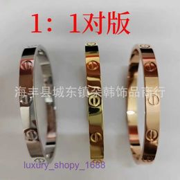 Fashion Bracelet Car tires's Ladies Rose Gold Silver Lady Bangle High quality All Sky Star Titanium Steel Plated 18k Love With Original Box