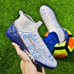 Men Football Shoes TFFG Training Soccer Cleats Futsal Hall Boot Artificial Grass Teen Kids 240105