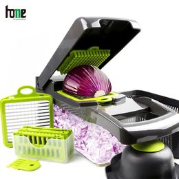 Vegetable Cutter Onion Chopper Salad Manual Grater for Vegetables Slicer Egg Slicer with Container Mandolin Kitchen Accessories 240104