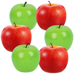 Party Decoration 6 Pcs Artificial Apple Faux Fruit Toys Birthday For Girl Decorations