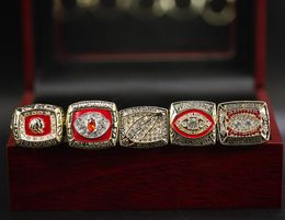 Three Stone Rings High Quality 5Pcs 1972 1982 1983 1987 1991 Washington Football Championship Ring Set Fans Us Size 11 Drop Delivery Jewel Dhvu1