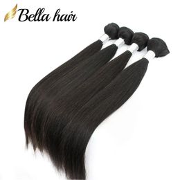 Wefts Brazilian Virgin Hair Bundles Extensions 1026inch Human Hair Weft Body Wave Natural Color Full Head 4PCS DHL Bulk Wholesale Bella