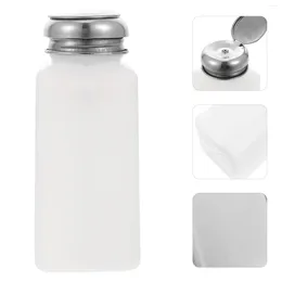 Nail Gel 2Pcs 250ml Anti-static Pressure Bottle Pump For Storing Liquid (White)