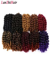 lanzhi 10 Inch Jumpy Wand Jamaican Bounce Curl Hair Extensions 80gpc Crochet Hair Crochets Braids Ombre Synthetic Braiding Hair L8603272