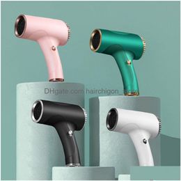 Hair Dryers Portable Dryer 2600Mah Cordless Handy Hairdryer 40500W Usb Rechargeable Powerf 2 Gears For Household Travel Salon 230828 Dhjtb