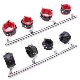 Stainless Steel Adjustable Spreader Bar Bondage Set Sex Slave s Ankle s Fetish Restraints Sex Toys Bdsm For Couples Y181007026065167