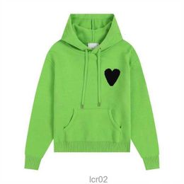 Pull Amis Amisweater Knitted Sweater Hoody Am i Paris Hooded Pullover Men Women Casual Sweatshirts Amiparis Coeur Heart Love Pattern Sweat Jumper 58mfpn71