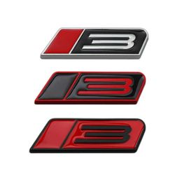 Car Stickers Metal 3 Letters Engine Badge Emblem Car Body Side Sticker Decal For Ford Mustang Dodge Chevrolet Decor Accessories