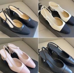 Classic leather flat Kitten heels Slingback Sandals pumps Chunky heels Dress shoes Women's flats luxury designers Sandals womens Weddingshoes bo