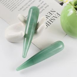 Natural Jade Stone Face Eye Massage Stick Gua Sha Beauty Acupuncture Wand Meridian Scraping Acupoint Therapy Reflexology Tool