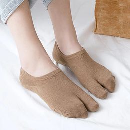 Women Socks Toe Separated Two Finger For Cotton Invisible Anti-Skid Low-Cut Women's Stockings & Hosiery
