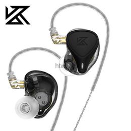 Cell Phone Earphones KZ ZEX Pro Wired Earphones Sport Stereo Headphones Noise Cancelling Bass Earbuds Game Headset With Mic For Android Phone YQ240105