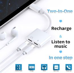 Dual Type C Aux Audio Earphone Jack Adapter For Samsung Galaxy S20 S10 Note10 Huawei P40 USBC Charging Splitter Headphone Convert9086556