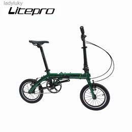 Bikes Litepro 14 16Inch Single Speed Folding Bike Aluminum Alloy Mini Outer 3 Speed Bicycle VehicleL240105