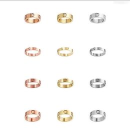 love screw ring mens rings classic luxury designer jewelry for women Titanium steel Alloy Gold-Plated Gold Silver Rose Never fade Not a Holq