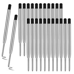 1020pcs 9.9cm Metal Ballpoint Pen Refills Blue Black Ink Rods 1.0mm Medium Point Roller Ball Pens Refill 240105