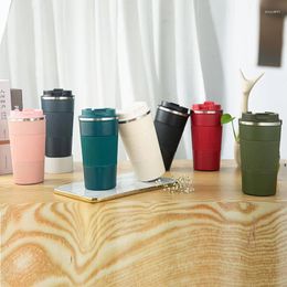 Water Bottles Stainless Steel Leather Cover Coffee Cup Insulation And Cold Protection