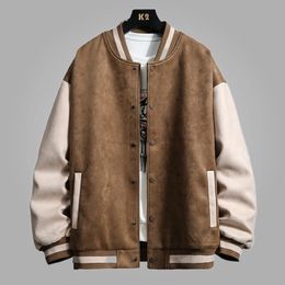 Autumn Bomber Jackets Men Varsity Youth Trend College Wear Hip Hop Casual Baseball Coats Slim Fit Unisex Jacket Windbreaker 240105