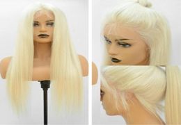 150 Density Brazilian Blonde Human Hair Lace Front Wigs 13x4 Colour 613 Straight Thick Glueless With Baby Hair8687980