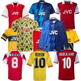 1988 89 1990 91 92 93 94 95 96 97 98 99 ArSen Bergkamp Ian Wright retro soccer jersey Adams PLATT KEOWN Merson Hillier ANELKA vintage classic football shirt