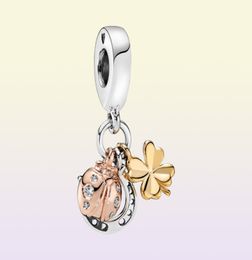 100% 925 Sterling Silver Charms pendant Horseshoe, clover and Fit Original European Charm Bracelet Fashion Wedding Jewellery Accessories4961307