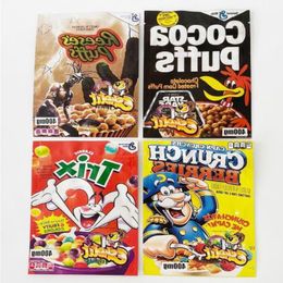 Custom printed Trix Co Coa pu ffs bags Cap'n Crunch stand up pouch 400mg mylar packaging Phtjm