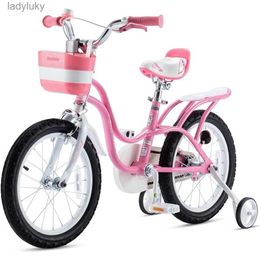 Bikes Girls Princess Bike Kids Bicycle with Basket Mudguards 12 Inch Toddler Beginner Child Cycle for Age 3-10 YearsTraining WheelsL240105