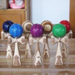 18cm*6cm Kendama Wooden Toy Ball Professional Kendama Skillful Juggling Ball Education Traditional Game Toy For Children Adult 240105