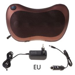 Electric Massage Pillow Lumbar Neck Back Shiatsu Massager Cushion Heat Car Home 240104