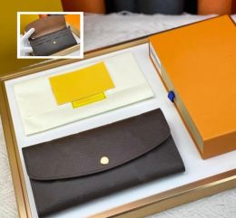 10 Colours fashion single zipper pocke designer bag card holder men women leather wallet ladies zipper long purse Gold buckle buckle long wallet with box