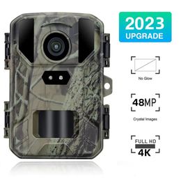 Outdoor Infrared Low Glow Arction Camera 4k 48MP Mini Trail Game Night Vision Waterproof Hunting Wild Po Trap Cam 240104