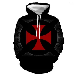 Men's Hoodies Crusader Knight Mediaeval Armour 3D Printed Men Knights Templar Harajuku Hoodie Fashion Sweatshirt Casual Jacket Streetwea