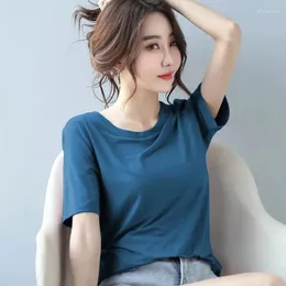 Women's T Shirts Ygolonger 2024 Oversized T-Shirt Short Sleeve Female Tops Round Neck Clothing Luxury Korean Summer M-4XL