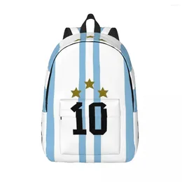 School Bags Argentina Messis 10 Football For Teens Student Bookbag Canvas Daypack Middle High College Hiking