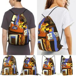 Shopping Bags Men Outdoor Travel Drawstring Backpack Three Musicians By Pablo Picasso Women 2024 Sports Bag Fitness Swimming