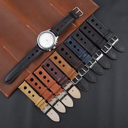 Onthelevel Leather Watchband 18mm 20mm 22mm 24mm Black Brown Coffee Racing Strap Handmade Stitching Quick Release Watch 240104