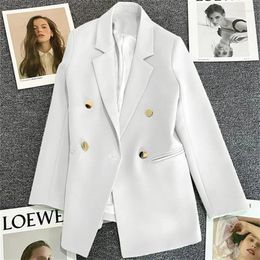 Women's Suits Suit Coat Elegant Sports Casual Blazer Korean Fashion 2024 Jacket Spring Autumn Solid Color Ladies Clothing