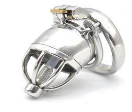 Male Standard Stainless steel Chastity Cage Urethral Catheter Barbed Spike Ring Medium Locking Belt Device Drain Tube DoctorMonali4345575