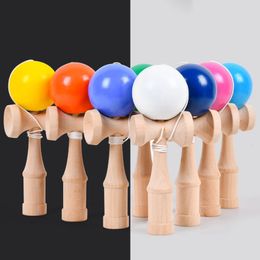 1PC Children's Adult Fun Outdoor Sports kendama Competition Skill Ball Exercise Hand-eye Coordination Toy Wooden Ball Toys 240105