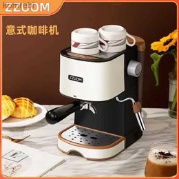 Coffee Makers ZZUOM 20Bar Espresso Coffee Makers Small Semi-Automatic Coffee Machine Electric Coffee Extraction Machine Strong Steam Milk FoamL240105