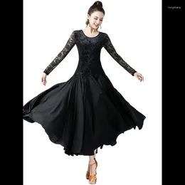 Stage Wear High Quality Ballroom Dance Dress Women's Performance Modern Standard Tango Waltz Short Sleeved