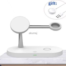 Wireless Chargers 4 in 1 Magnetic Wireless Chargers Stand For 15 14 13 12 Charging for Watch 9 8 7 6 5 for Galaxy Watch Cable YQ240105