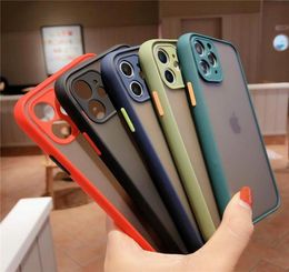 Shockproof Matte iPhone Cases For iPhone 13 12 11 Pro Max XR X XsMax 6 7 8 Plus 13proMax case Translucent Bumper PC Hard Back Cove1845997