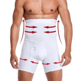 Underpants Men Body Shaper Compression Shorts Waist Trainer Tummy Control Boxer Shaping Underwear Flat Tummy Girdle Body Shaper Silicone Us