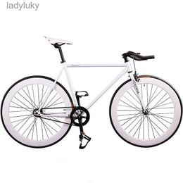 Bikes 46cm 52cm Fixie Fixed Gear Bike Steel Frame Cycling Magnesium Alloy Wheel Single Speed Track Bicycle Spoke One Piece Molding RimL240105