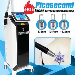 Vertical 3 Wavelength Picolaser Pigmentation Removal Nd Yag Picosecond Laser Tattoo Washing Spot Acne Treatment Instrument with Q Switch