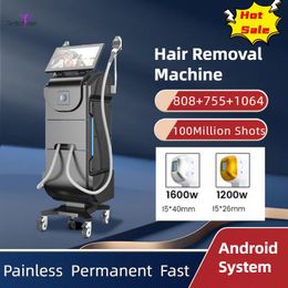 Professional Diode Laser Hair Removal Machine Painless Lazer Hair Reduction Beauty Device Salon Use 808nm Laser Diode Hair Loss Equipment Cooling System