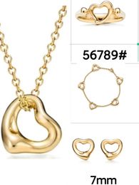 Necklaces 18k gold silver Diamond love heart Designer Pendant Necklaces Luxury Classic Necklace for men Women girls Mother Wedding Party Jew